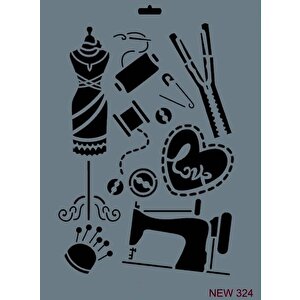 Rich New Seri N-324 Stencil 35x25 Cm