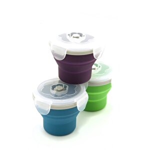 Eco Vessel Smashbox Snacker Katlanır Bardak-mavi̇