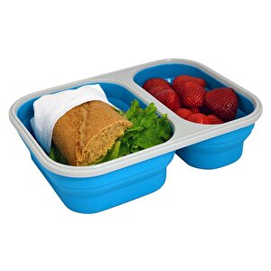 Eco Vessel Smashbox Çift Hazneli Katlanır Tabak-mavi̇