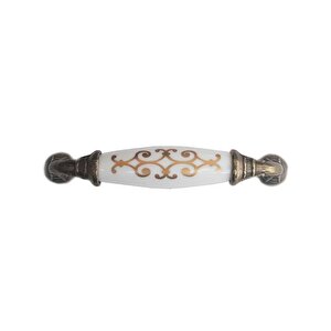 Klasik Silindir Kulp Antik Sarı 96 Mm