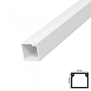 Kablo Kanalı 16x16 Mm 2 Metre Yapışkanlı Bantlı 6 Adet