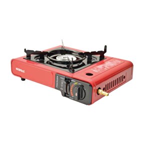 Tekli Portatif Ocak Tüp Kırmızı+3 Adet 220 Gr Kartuş Set