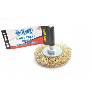 Hawk Ha10127 Pimli Sarı Tel Daire Fırça 40x6 Mm