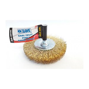 Hawk Ha10131 Pimli Sarı Tel Daire Fırça 60x8 Mm