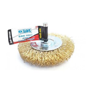 Hawk Ha10133 Pimli Sarı Tel Daire Fırça 75x10 Mm