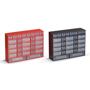 Portbag Ph02 Hobby Çekmece Seti Kırmızı