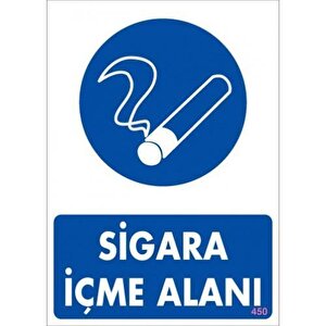 Sigara İçme Alanı Uyarı Levhassı 25x35 Kod: 450