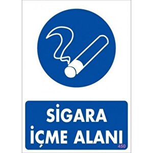Sigara İçme Alanı Uyarı Levhassı 25x35 Kod: 450