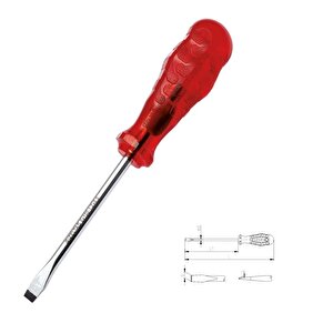 İzeltaş 4100 Kraft Düz Uçlu Tornavida 5x125