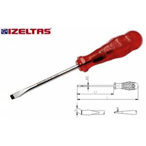 İzeltaş Kraft Düz Tornavida 5x80