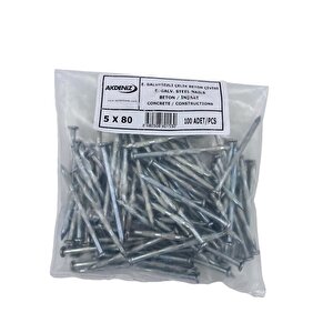Akdeniz 5x80 Kanallı Çelik Çivi 100 Lü