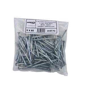 Akdeniz 5x80 Kanallı Çelik Çivi 100 Lü