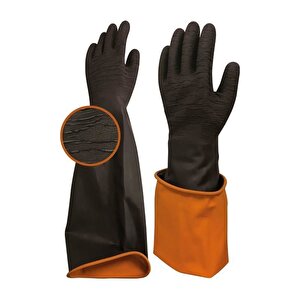Beybi H2 60ext Korun Tırtıklı Uzun Siyah Eldiven No:11