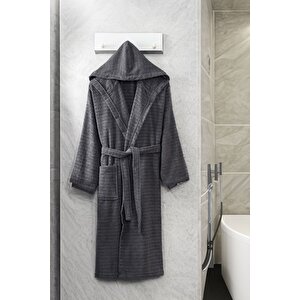 Pamuklu Kapüşonlu Bornoz (unisex Bornoz) S/M