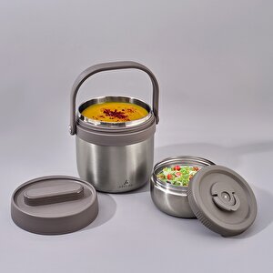 Bento Lunch Box Yemek Termosu Yuvarlak Steel 1400 Ml Ar262283