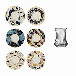 1453 Potpuri Optik 12 Parça 6 Kişilik Çay Seti 110 Ml Ar263730