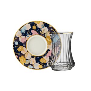1453 Potpuri Optik 12 Parça 6 Kişilik Çay Seti 110 Ml Ar263730