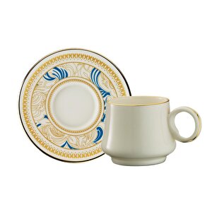 1453 Şal Yüzük Gold 12 Parça 6 Kişilik Kahve Fincan Takım 90 Ml Ar211728
