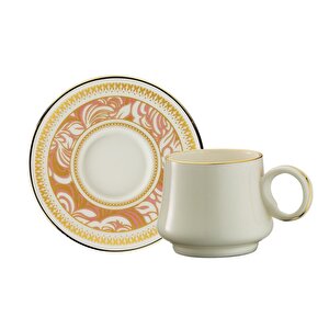 Sandro Moreno 1453 Şal Yüzük Gold 12 Parça 6 Kişilik Kahve Fincan Takım 90 Ml Ar211728