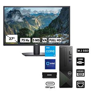 Vostro 3030 I5-12400 48  Gb 512 Gb Ssd Uhd Graphics Windows 11 Home + 27" Fhd 5ms Monitör N6004vdt3030mtu_se2725hbt40