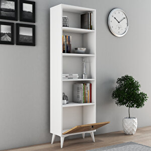 Mobilya Tek Kapaklı Kitaplık Beyaz-çam