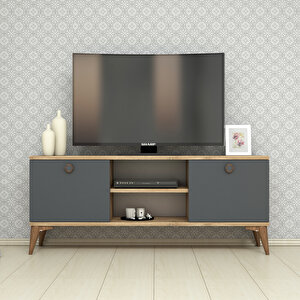 Mobilya 120 cm  Tv Ünitesi Çam-Antrasit