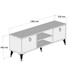 Ferniso Mobilya 138 cm Tv Ünitesi Beyez-Antrasit