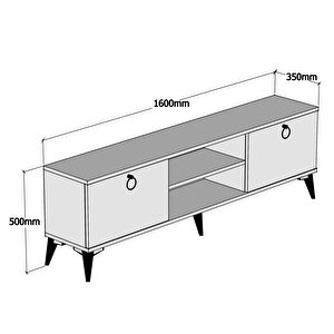 Ferniso Mobilya 160 cm Tv Ünitesi Full Beyaz