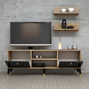 Mobilya 138 cm Tv Ünitesi Çam-Mermer Desen