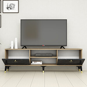 Mobilya 160 cm Tv Ünitesi Çam-Mermer Desen