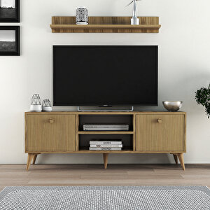 Mobilya 138 Cm Tv Ünitesi Alba Çizgili Kapak