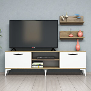 Mobilya 160 Cm Tv Ünitesi (raflı) Hud-beyaz