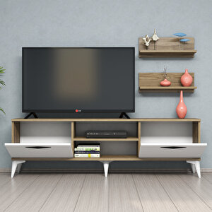 Mobilya 160 Cm Tv Ünitesi (raflı) Hud-beyaz