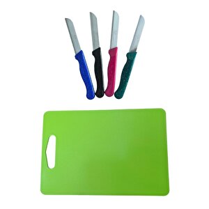Kesme Tahtasi Yeşil 31,5 - 21,5 Cm 4’lu Solingen Bıçak Seti