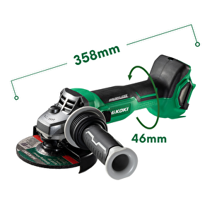 Hikoki G1813da-2.0 18v/2.0ah 125mm Kömürsüz Akülü Avuç Taşlama