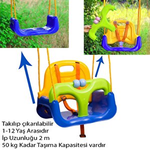 Çocuk Salıncağı - Salıncak Emniyet Kemerli Mavi̇
