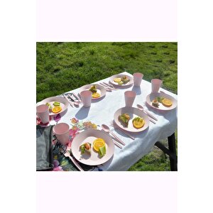 Katlı Piknik Seti Pembe