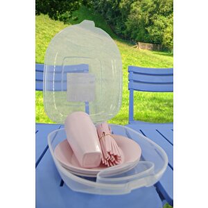 32 Parça Eko Piknik Seti (pembe)