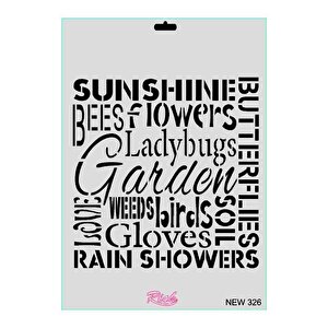 Rich New Seri N-326 Stencil 35x25 Cm