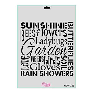 Rich New Seri N-326 Stencil 35x25 Cm