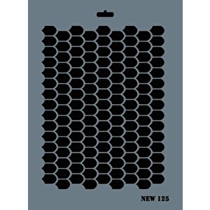 Rich New Seri N-125 Stencil 35x25 Cm