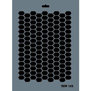 Rich New Seri N-125 Stencil 35x25 Cm