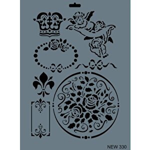 Rich New Seri N-330 Stencil 35x25 Cm