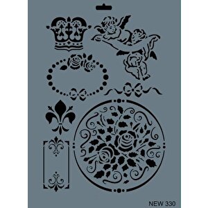 Rich New Seri N-330 Stencil 35x25 Cm