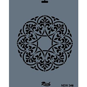 Rich New Seri N-346 Stencil 35x25 Cm