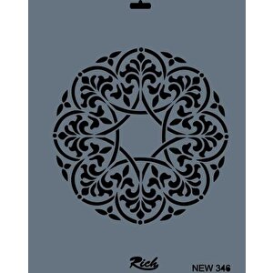 Rich New Seri N-346 Stencil 35x25 Cm