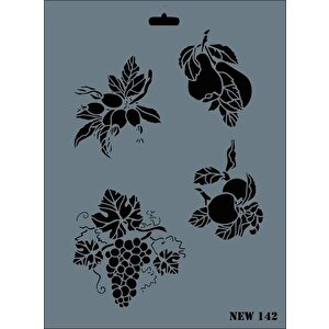 Rich New Seri N-142 Stencil 35x25 Cm