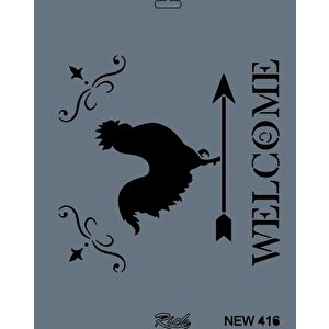 Rich New Seri N-416 Stencil 35x25 Cm