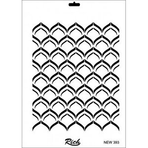 Rich New Seri N-393 Stencil 35x25 Cm