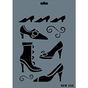 Rich New Seri N-258 Stencil 35x25 Cm